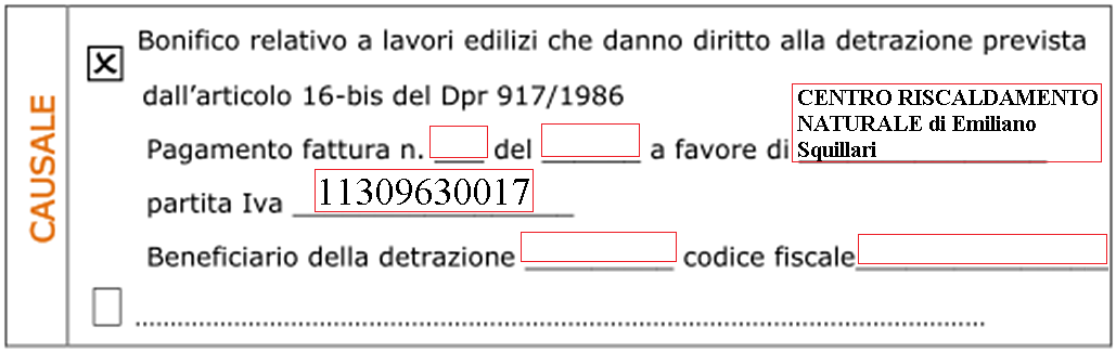 Vendita online di stufe e caminetti a legna e pellet Causale bonifico ristrutturazione edilizia