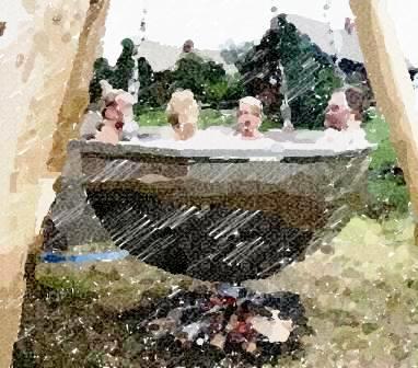 SPA  la MAISON avec le POLE  BOIS